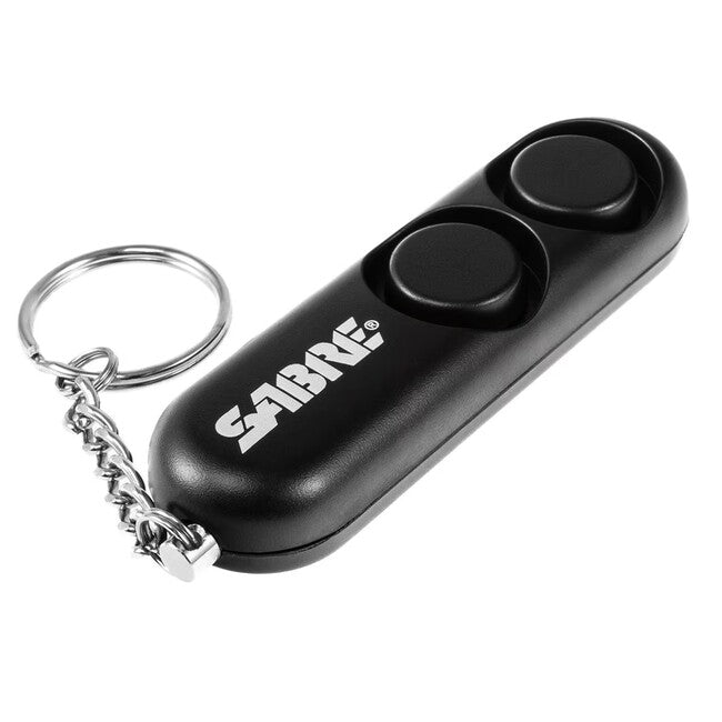 SABRE RED Personal Alarm Dual 120db, Black
