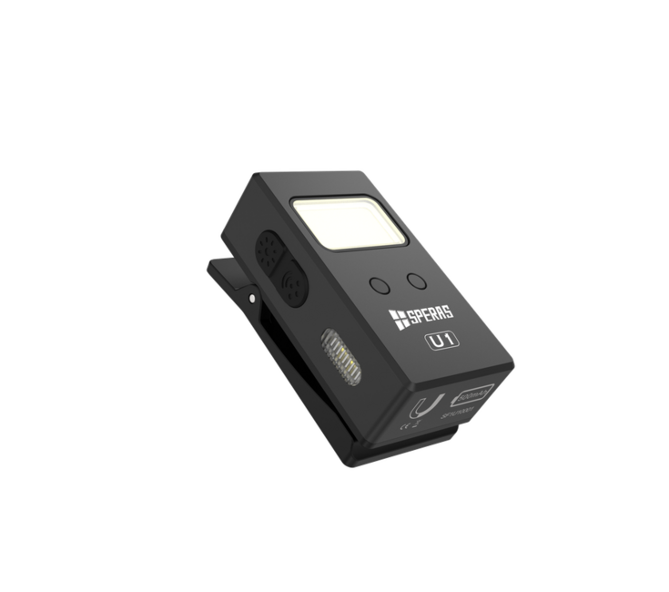 Speras Multifunctional EDC Flashlight with Clip U1, Black
