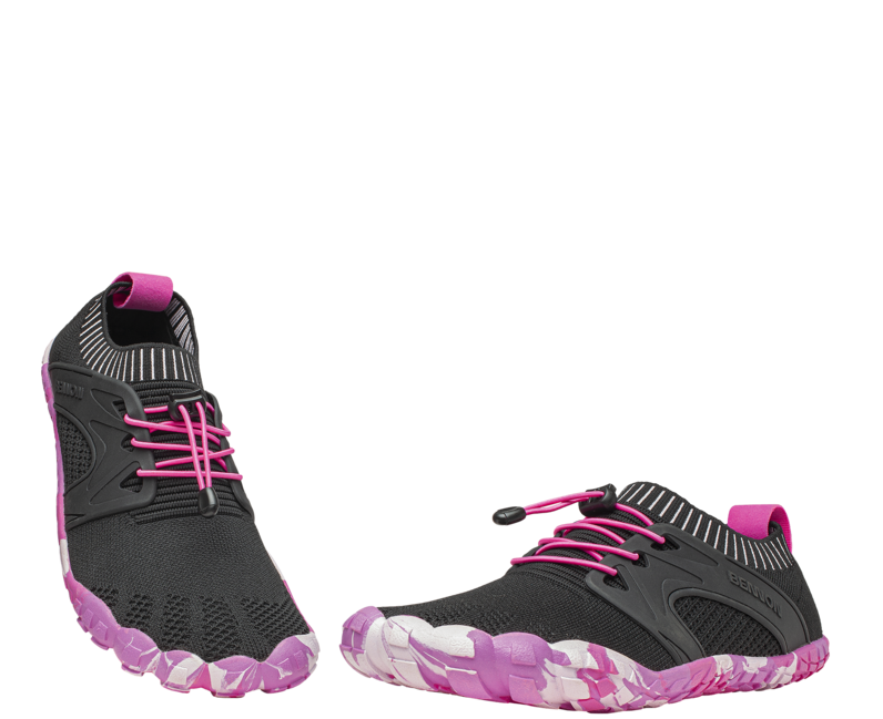 BENNON BOSKY Barefoot Shoes, Black/Pink