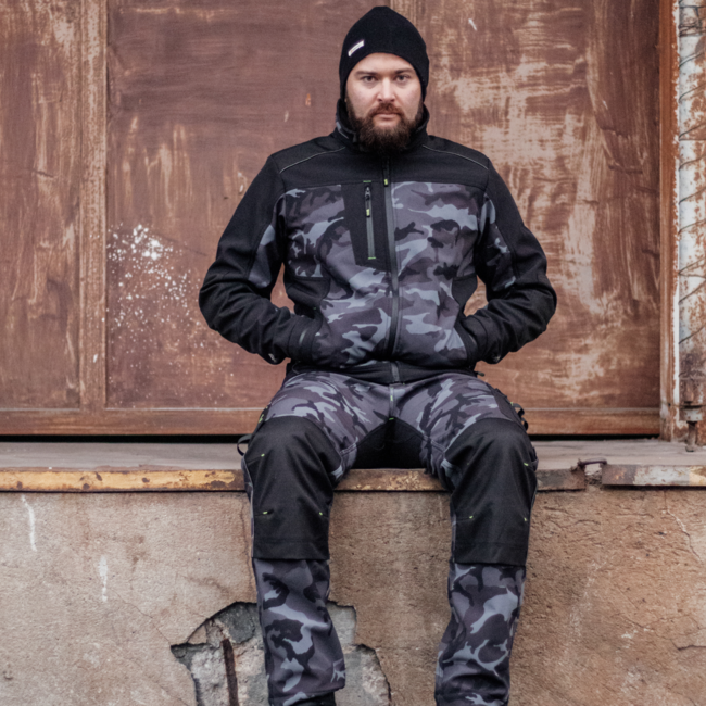 BENNON Camos Softshell Jacket, Black/Grey