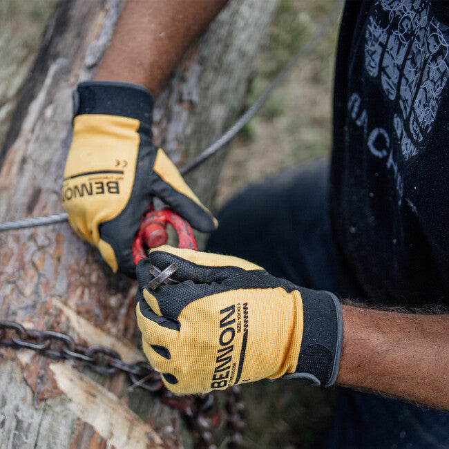 BENNON Kalytos Work Gloves, Yellow/Black