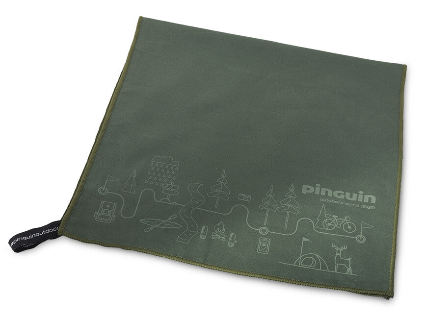 Pinguin Micro Towel Map 75 x 150 cm, Grey