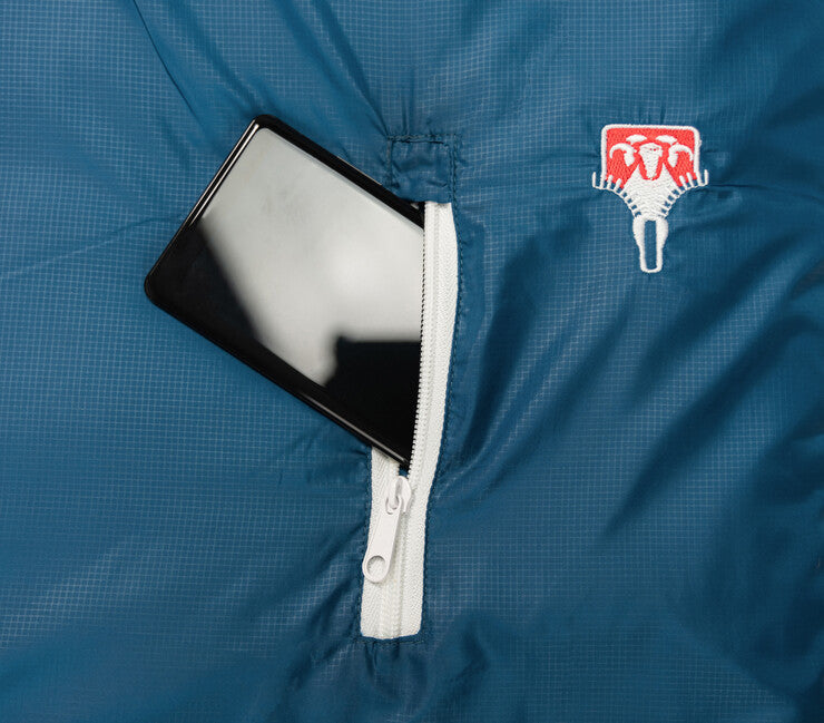 Grüezi-Bag Cotton Comfort Grueezi Spací vak hlboká chrpová modrá vpravo