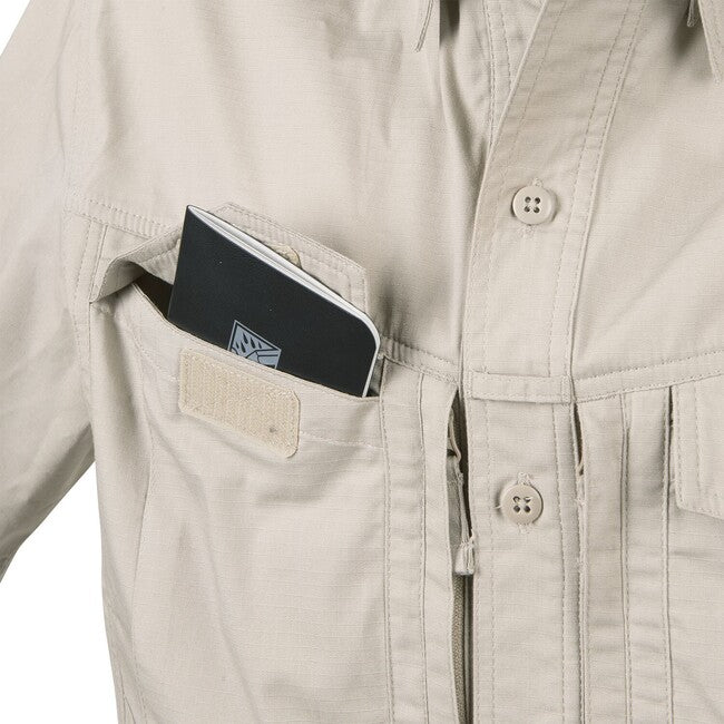 Helikon-Tex DEFENDER Mk2 Long Sleeve Shirt, PolyCotton Ripstop, Beige
