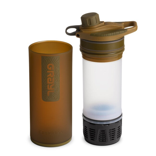 GRAYL GeoPress Purifier Water Bottle, Coyote Brown