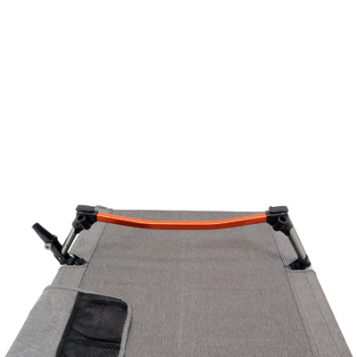 BasicNature Camping Bed Elevated 190 cm, Grey