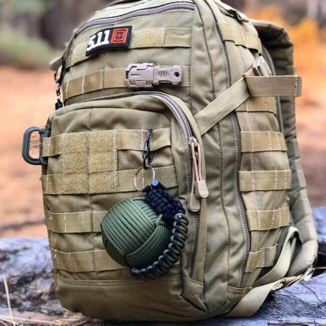 WARAGOD Menel Σετ Paracord Επιβίωσης, Μαύρο
