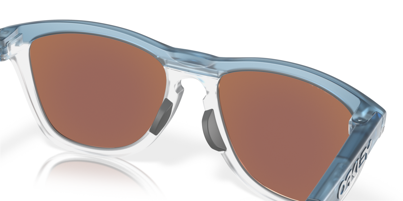 Oakley FROGSKINS RANGE Sunglasses, Trans Stonewash/Clear Frame, Prizm Deep Water Polarized Lenses, 55