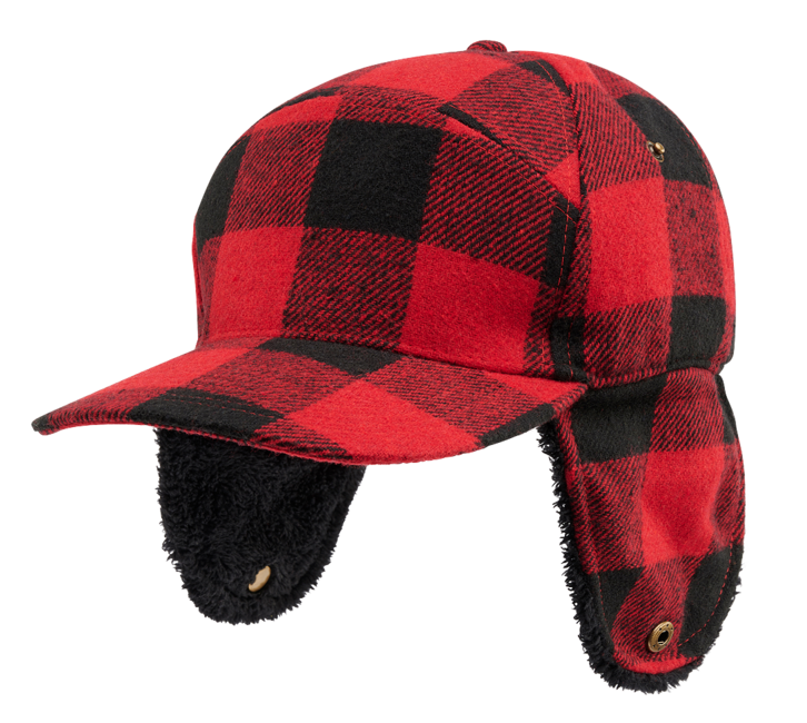 Brandit Lumberjack Winter Beanie, Red/Black