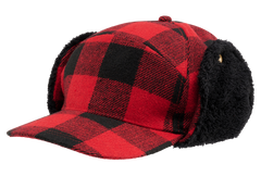 Brandit Lumberjack Winter Beanie, Red/Black