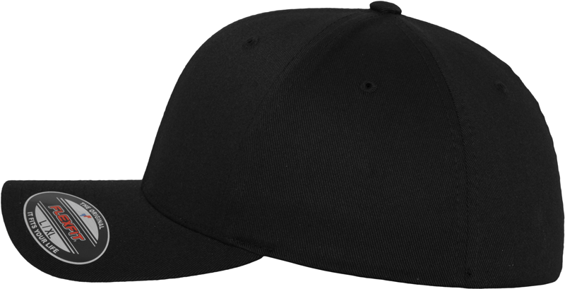 Brandit Flexfit Wooly Combed Cap, Black-Grey