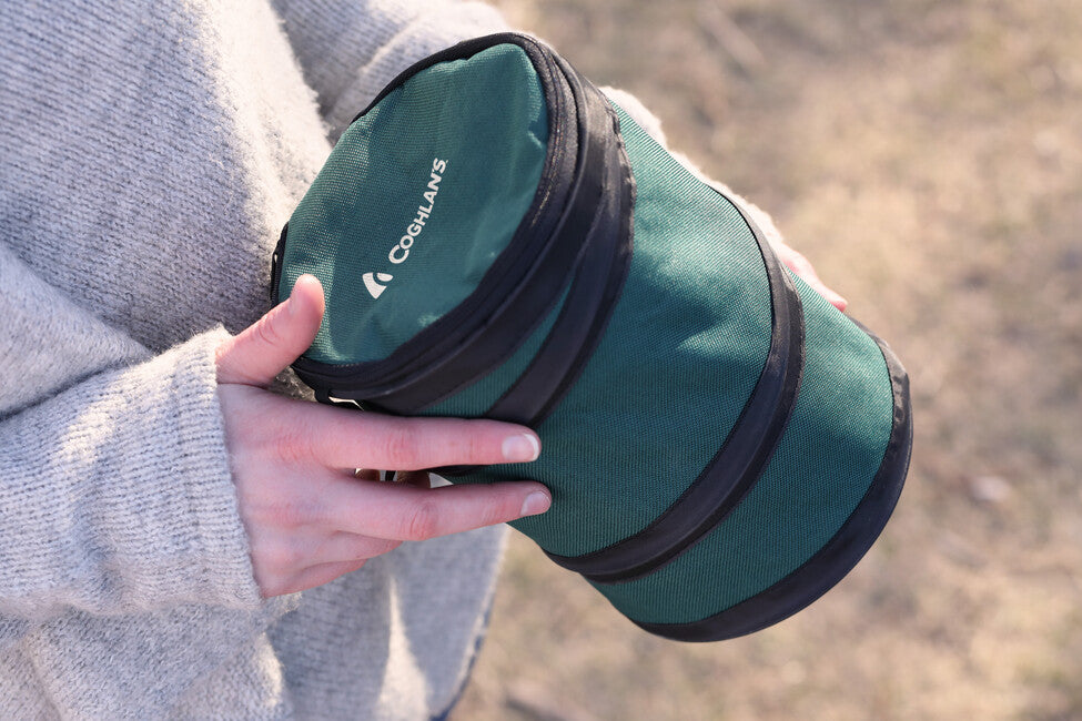 Coghlans Pop-Up Camping Trash Bag Stuffbag 3.3 Liter Dark Green Mini Bin