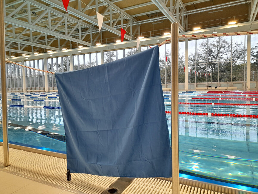 BasicNature Velour Towel 85 x 150 cm Blue