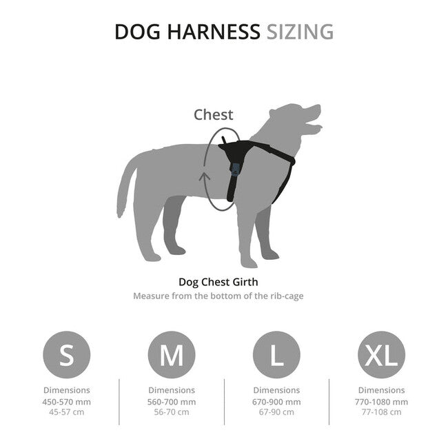 Mountain Paws polstrované postroje pre psy Dog Harness stredné, čierna