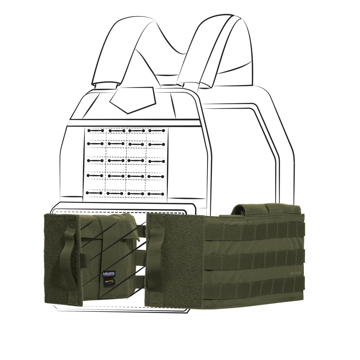 Pentagon Combat Modular Belt, Olive