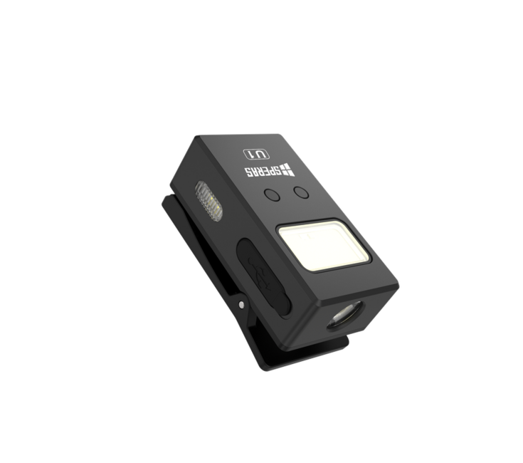 Speras Multifunctional EDC Flashlight with Clip U1, Black