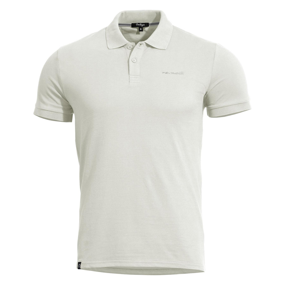 Pentagon Moth Piquet Polo Shirt, White