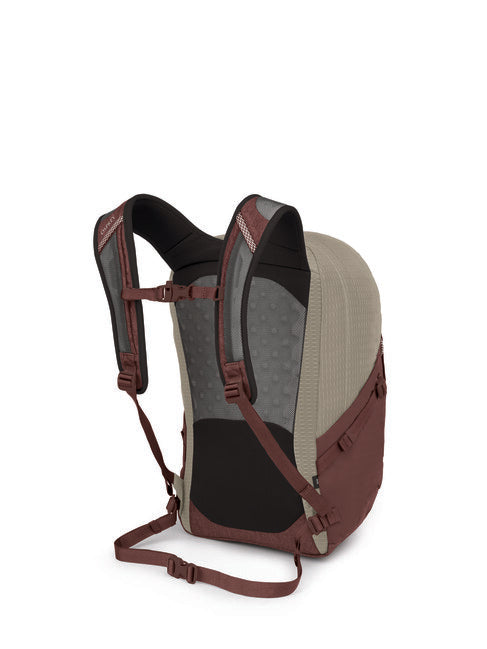 Osprey Quasar 28 City Backpack, Sawdust Tan/Raisin Red