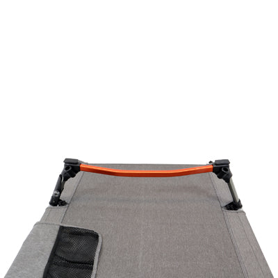 BasicNature Camping Bed Elevated 190 cm, Grey