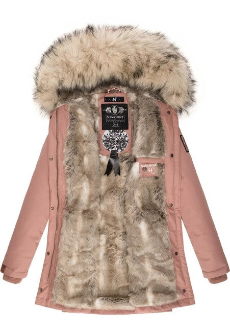 Navahoo Cristal Women's Winter Jacket with Hood and Fur