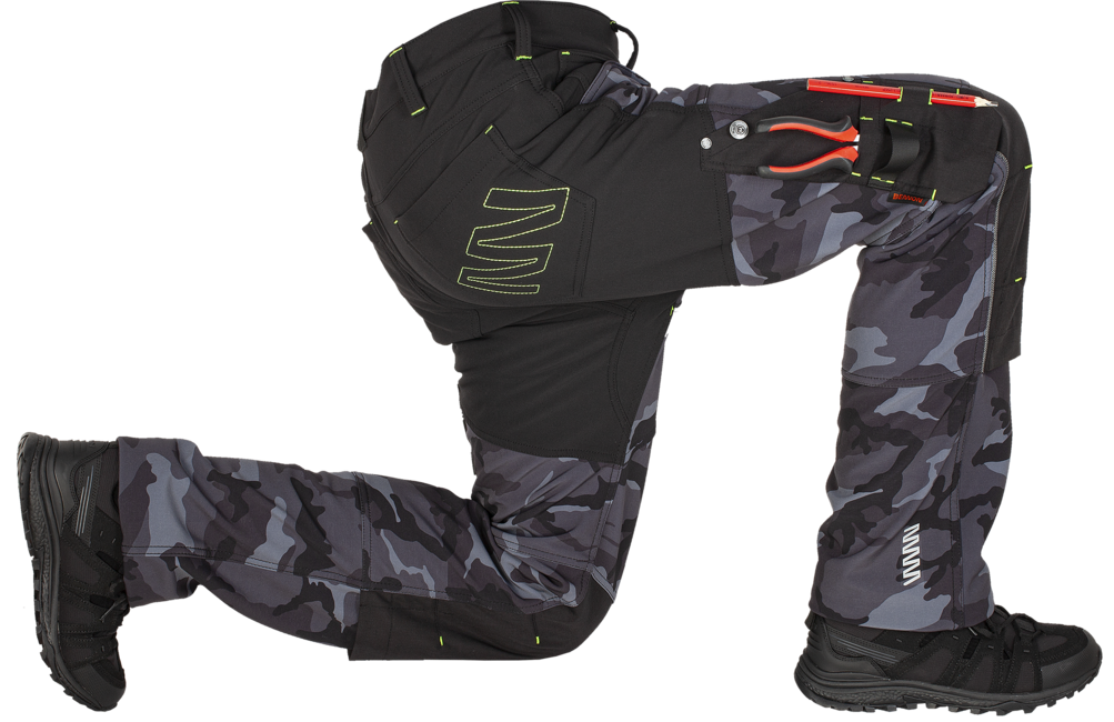 Bennon CAMOS Softshell Pants, Black/Grey