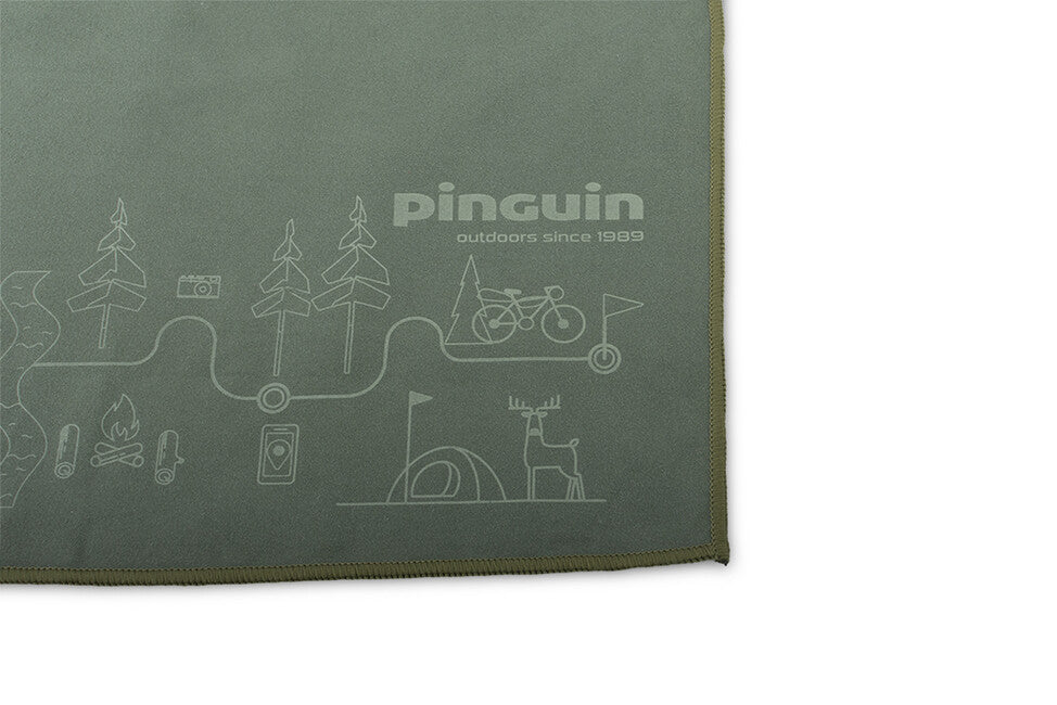 Pinguin Micro Towel Map 60 x 120 cm, Grey