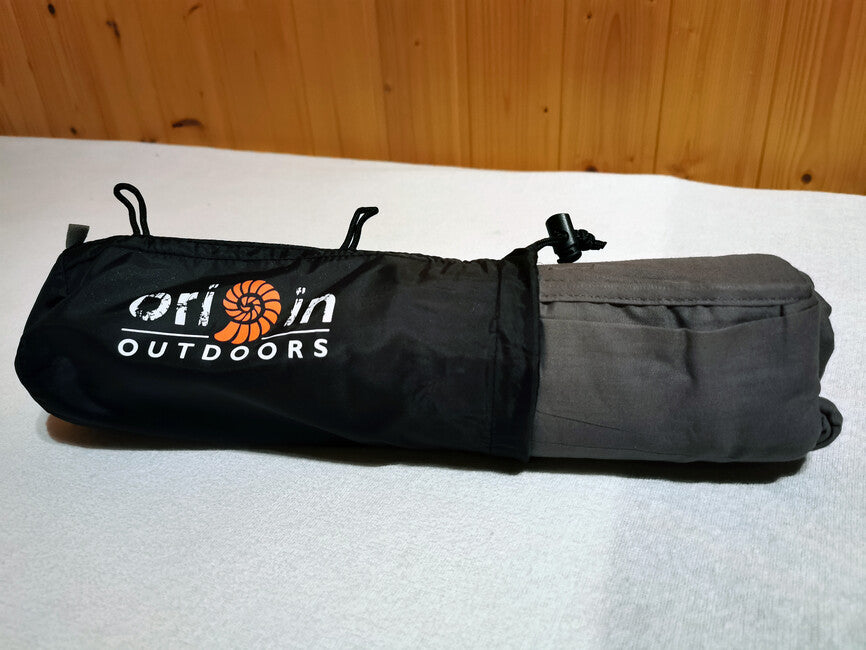 Origin Outdoors Sleeping Bag Liner, Cotton, Rectangular, Anthracite