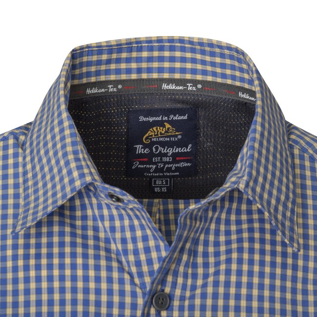 Helikon-Tex Covert Concealed Carry Tactical Shirt Short Sleeve, Navy Blue Plaid