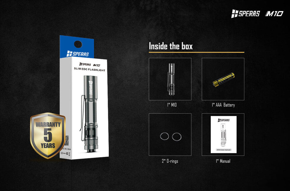 Speras M10 Small EDC Flashlight 200LM