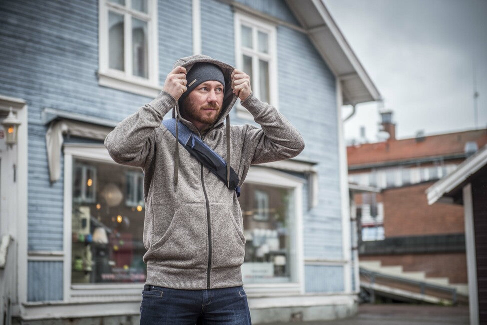 Helikon-Tex Covert Tactical Full Zip Hoodie, Melange Light Tan