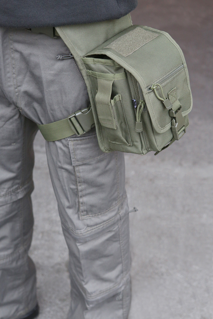 Brandit Leg Pouch, Dark Camo