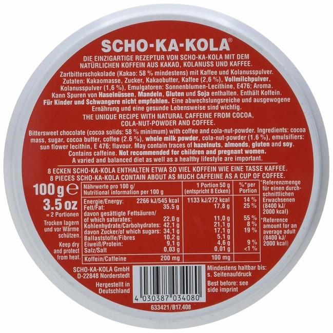 Scho-Ka-Kola Dark Chocolate, 100g