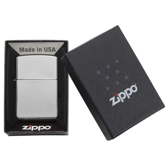 Zippo Lighter, High Polish Chrome