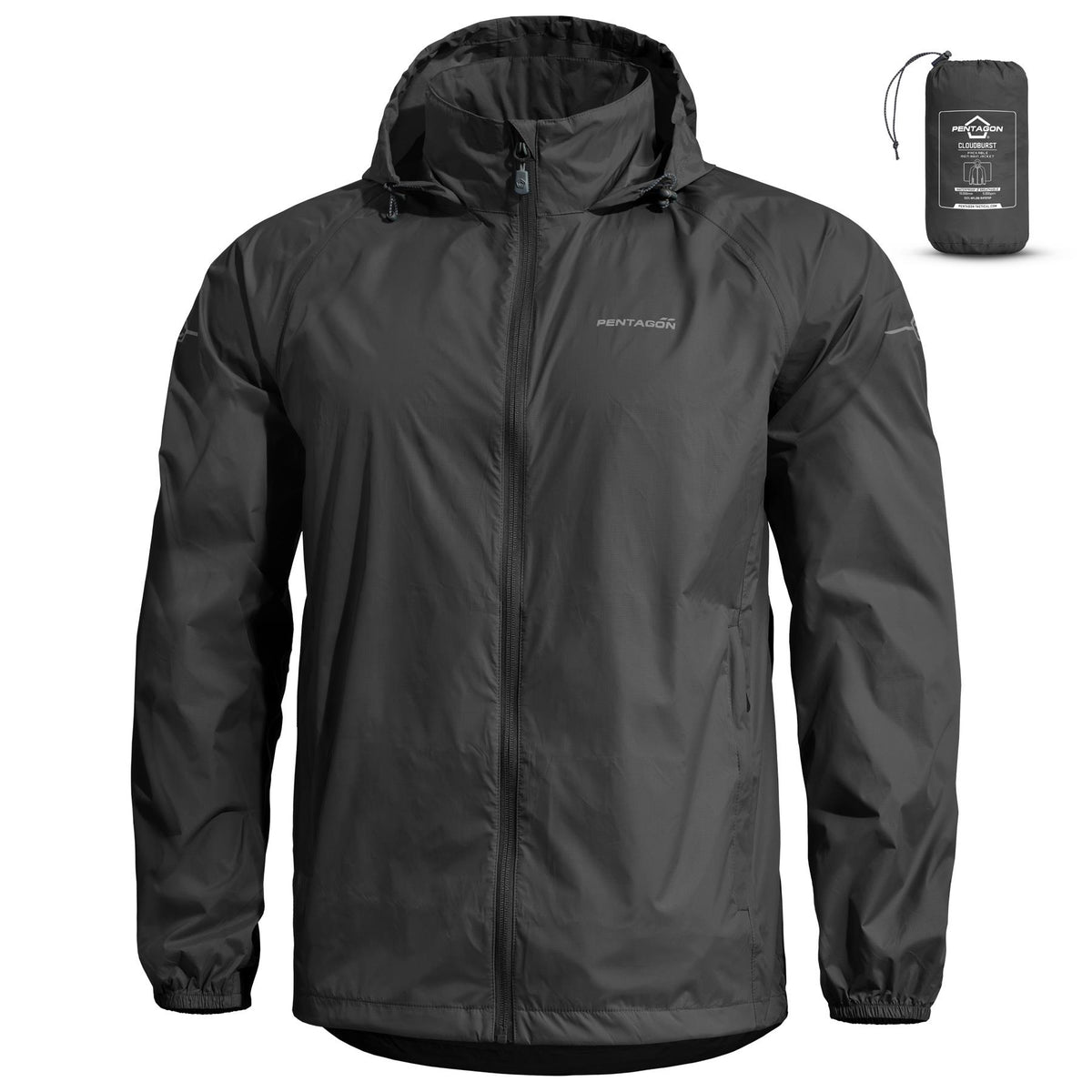 Pentagon Cloudburst Packable men's jacket, black