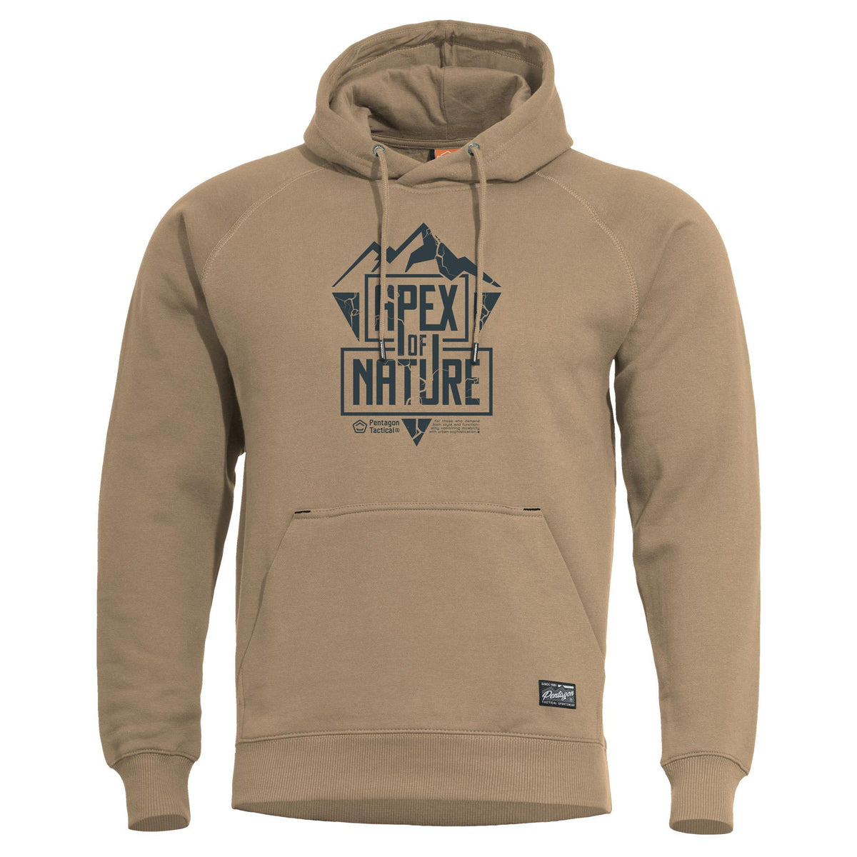 Pentagon Apex Of Nature men's hoodie, brown