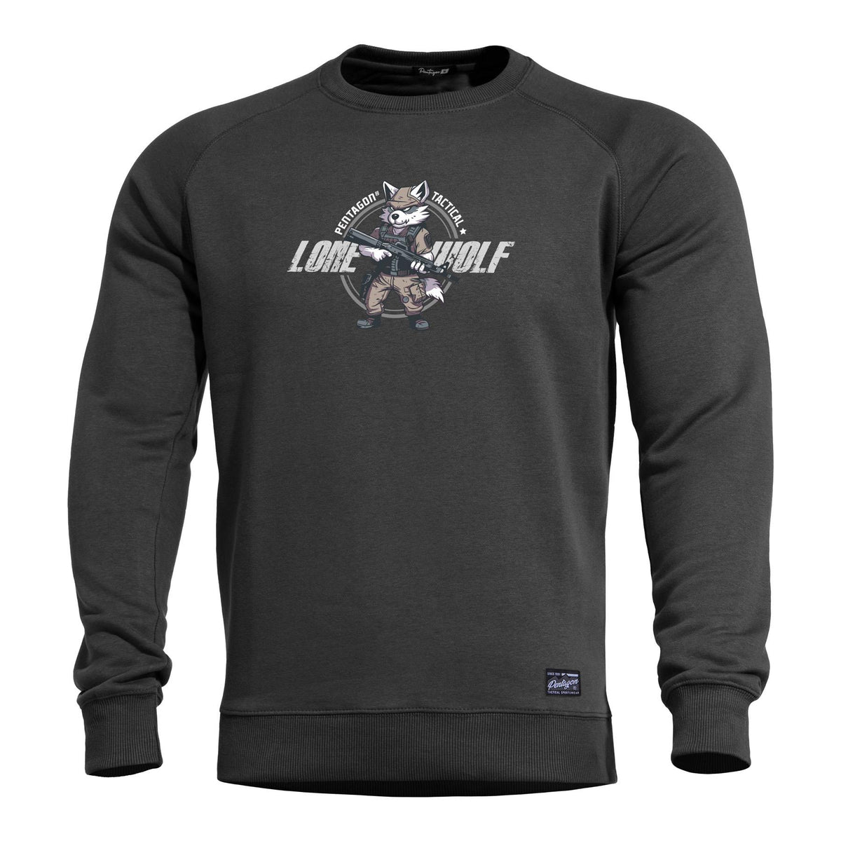 Pentagon Lone Wolf men's sweatshirt without hood, black
