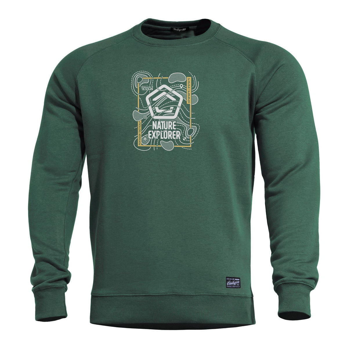Pentagon Nature Explorer men's sweatshirt without hood, springbok green