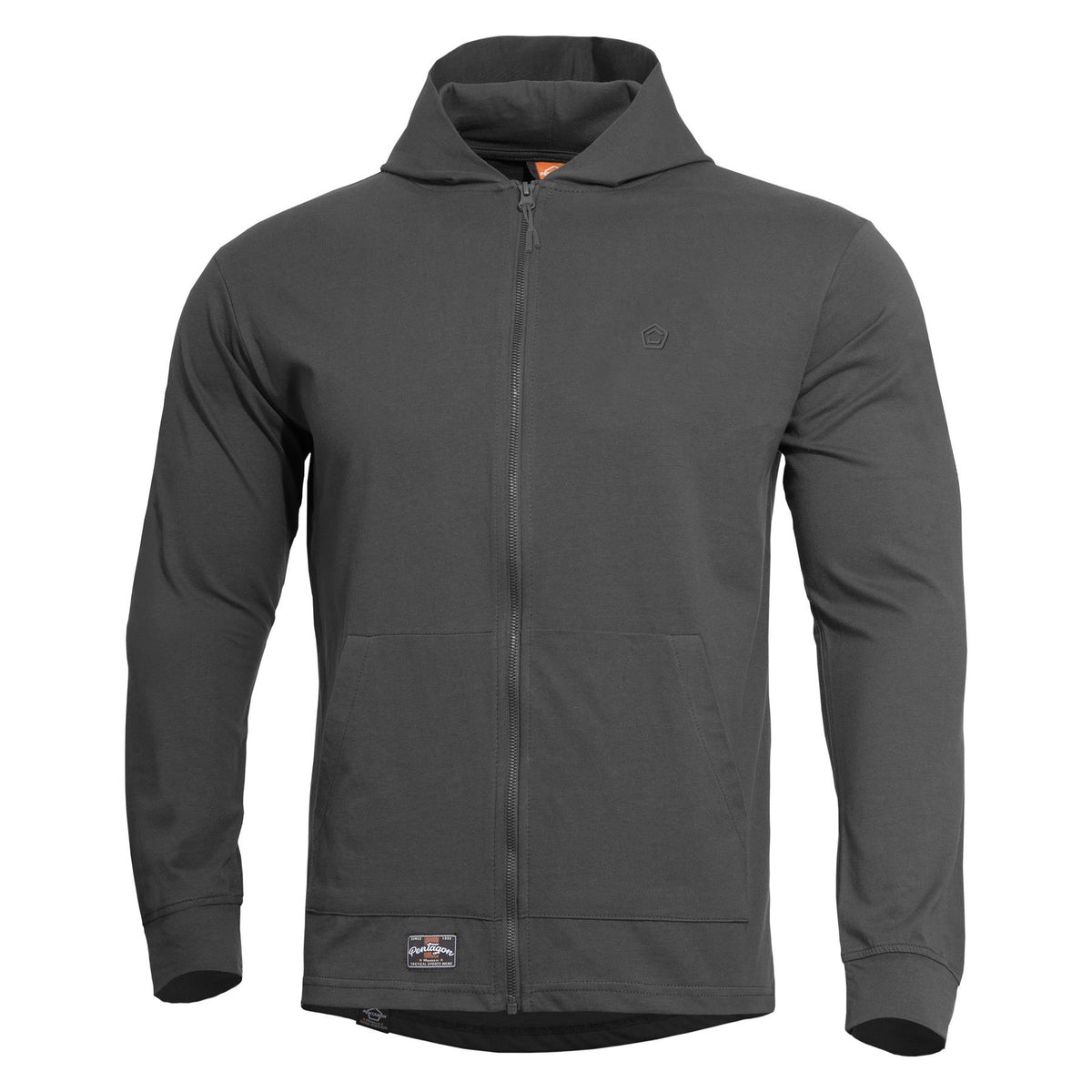 Pentagon Agis Ring Spun men's hoodie, Cinder Grey