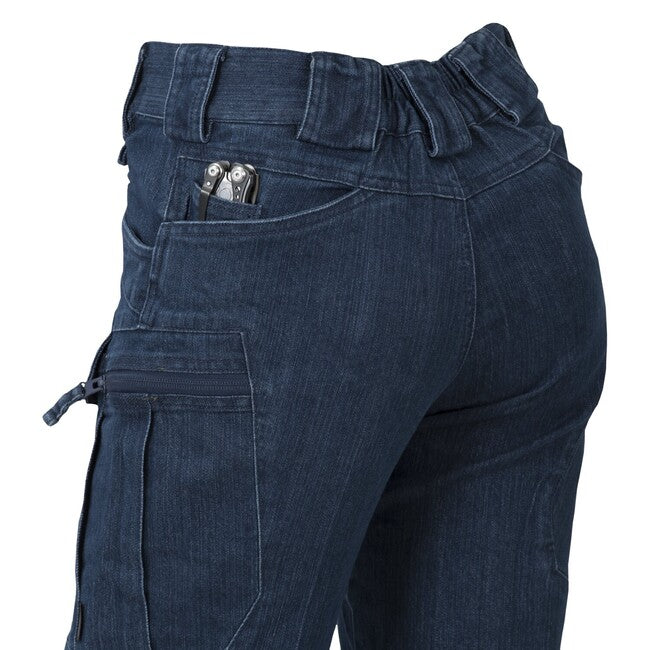 Helikon-Tex Women's UTP Resized Urban Tactical Pants, Denim Stretch, Navy Blue