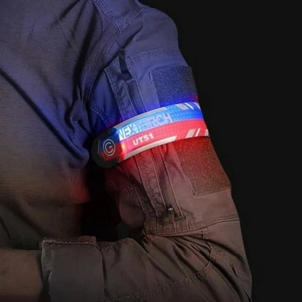 NexTorch UT51 Flashing Safety Tape, Red-Blue
