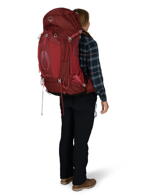 Osprey Aura AG 65 Backpack, Berry Sorbet Red