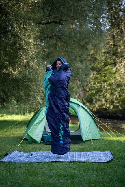Husky Emotion Synthetic Winter Sleeping Bag -20°C, Navy Blue/Mint