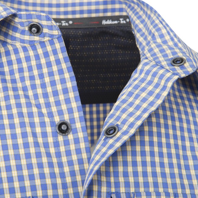 Helikon-Tex Covert Concealed Carry Tactical Shirt Short Sleeve, Navy Blue Plaid