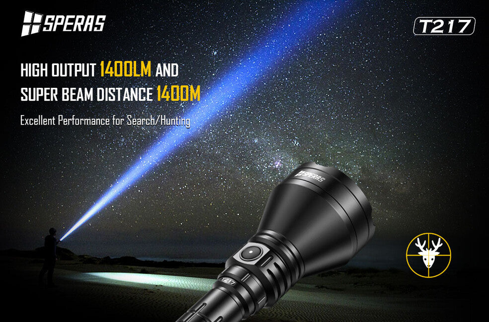 Speras T217 Φακός Κυνηγιού 1400LM 1400M