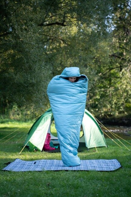 HUSKY Majesty Ladies Synthetic 3-Season Women's Sleeping Bag -10, Light Blue