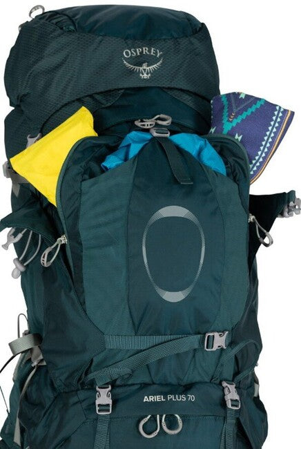 Osprey Ariel Plus 70 Hiking Backpack, Night Jungle Blue