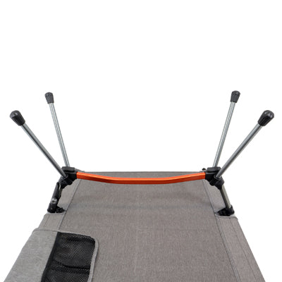 BasicNature Camping Bed Elevated 190 cm, Grey