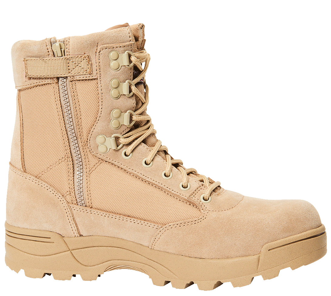Brandit obuv taktická na zips, Camel