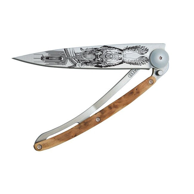 Deejo Odin Folding Knife, Juniper Wood