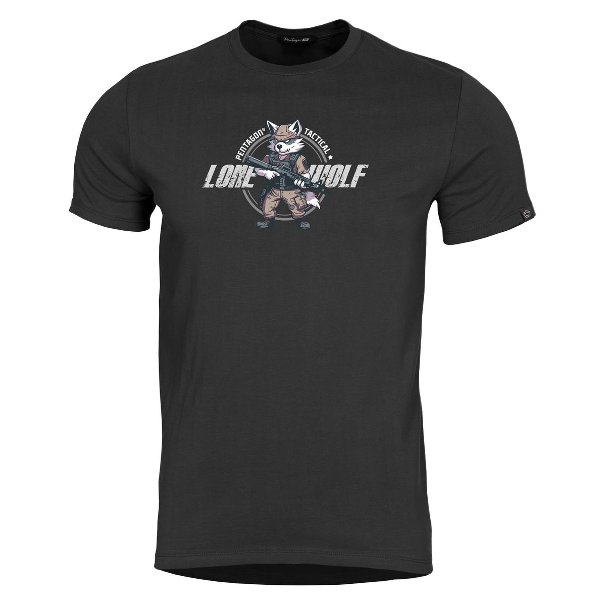 Pentagon Ageron Lone Wolf T-Shirt, Black